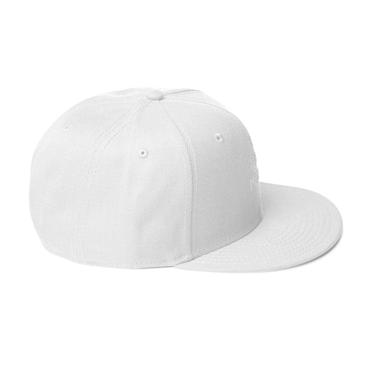 Snapback Hat with bold text "ICE IS A TERRORIST ORGANIZATION" in white on navy background.