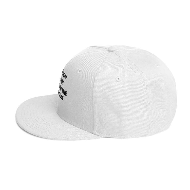 Snapback Hat with bold text "ICE IS A TERRORIST ORGANIZATION" in white on navy background.