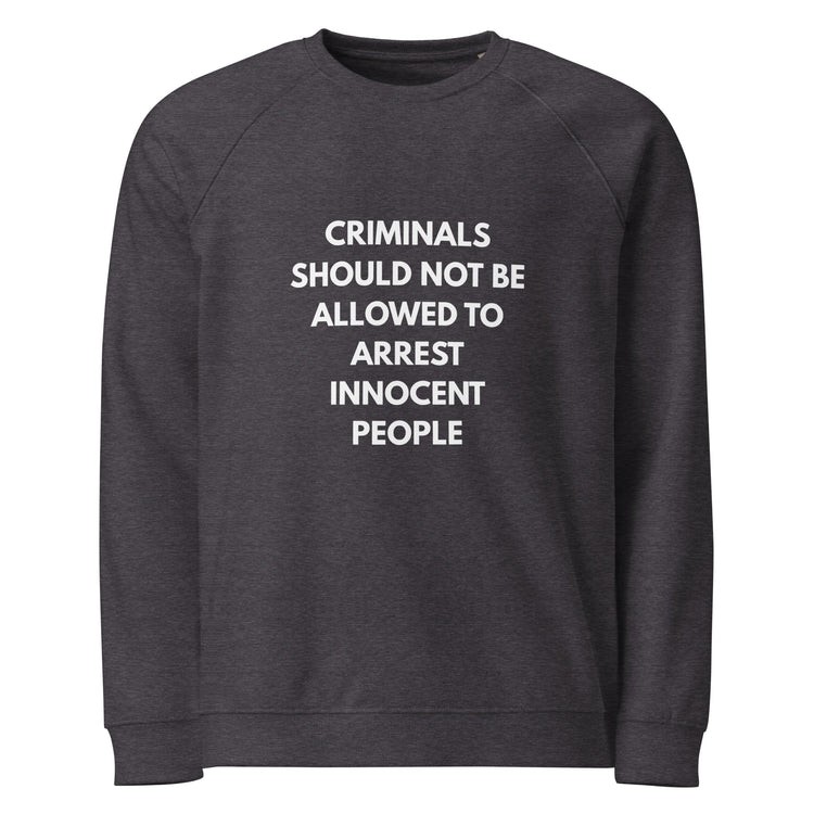 Unisex organic raglan sweatshirt